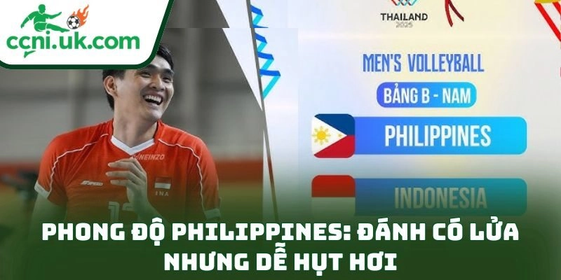 Phong độ Philippines: đánh có lửa nhưng dễ hụt hơi